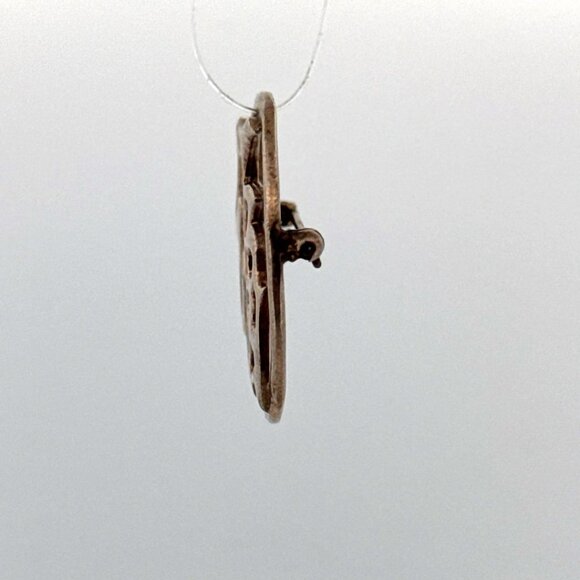 Vintage Estate Sterling Silver 925 Chinese Character Pin Brooch Pendant 6.7g - Picture 4 of 8